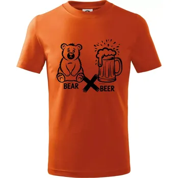 Chlapecké tričko Anglický slovníček - Bear Beer - Tričko dětské bavlněné - 158 cm/12 let ( Oranžová )