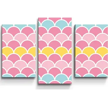 Obraz Sablio Obraz - 3-dílný Barevné šupiny - 75x50 cm