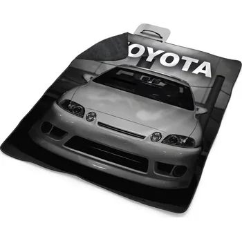 deka Sablio Plážová deka Bílé sportovní auto: 200x140 cm