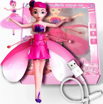 Panenka LÉTAJÍCÍ PANENKA VÍLA MOTÝL VE VZDUCHU KŘÍDLA USB OVLÁDANÁ RUKOU