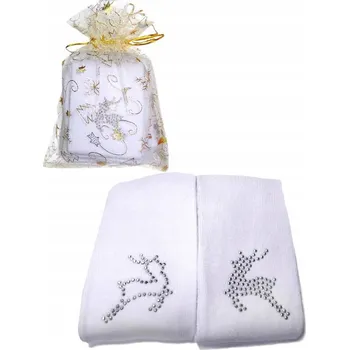 Dívčí oblečení Milusie dětské punčocháče bílé bavlna velikost 110