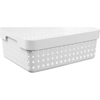 Úložný box Koš na hračky Plast-Team 26,8 x 13,1 cm bílý