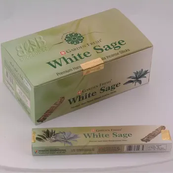 Vonná tyčinka Garden Fresh White Sage indické vonné tyčinky 12 krabiček. Množstevní sleva.