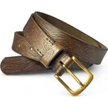 Drakkaria Kůra stromu, kožený opasek, hnědý