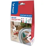 Dekorativní popisovače PILOT Pintor F, sada 4ks + vánoční jmenovky 12ks