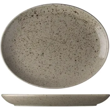 Talíř Talíř oválný Lilien LifeStyle, porcelánový, natural, délka: 220 mm, šířka: 162 mm