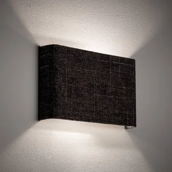 Lampička Euluna Nástěnné světlo Amarela B, černá melírovaná, textil, G9 2 x 10 W LED - Doprava zdarma