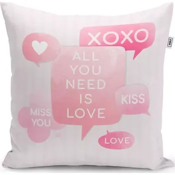 Polštář Sablio Polštář All you need is love: 40x40 cm