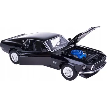 autíčko FORD MUSTANG BOSS 429 MODEL METAL WELLY 1:24 ČERNÝ