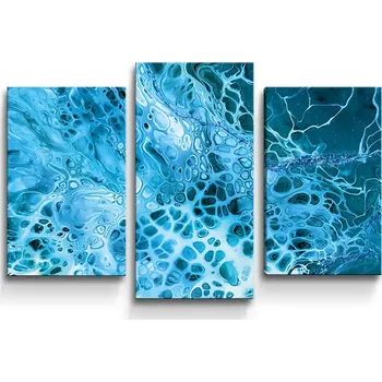 Obraz Sablio Obraz - 3-dílný Magická modrá - 75x50 cm