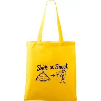 Anglický slovníček - Shit - Sheet - Taška bavlněná - 42 x 38 cm ( Žlutá )