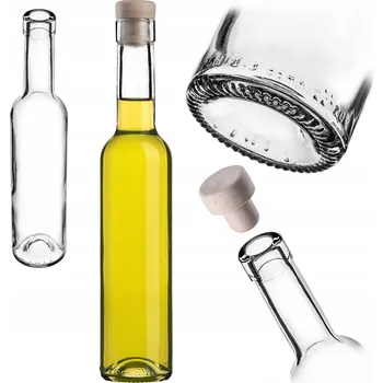 Sklenice SKLENĚNÁ LÁHEV MOCALI 250 ml NA LIKÉRY, VÍNO, VODKU, LIKÉR, SIRUP S KORKEM