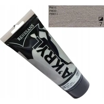 Výtvarná barva Akrylová Barva Renesans metalická 28 stříbrná 200 ml