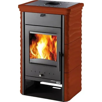 Krbová kamna HAAS+SOHN KLÁRA krbová kamna 6kW, černá/světlý kaštan - doprava zdarma