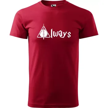 Pánská móda Sablio Tričko s potiskem Relikvie Always - červené 4XL