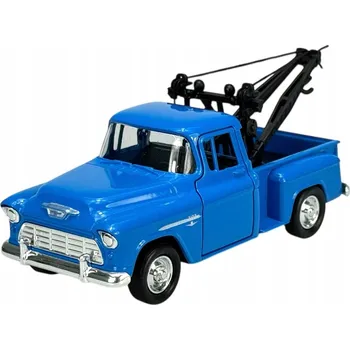 autíčko WELLY OLD TIMER 1955 CHEVY STEPSIDE ODTAHOVÝ VŮZ MODRÝ 1:34 NOVÝ MODEL