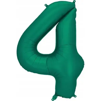 Balónek Fóliový balónek Číslice 4 - lahvově Zeleň - 86 cm