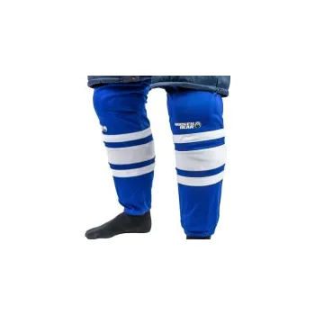 Odlehčené Hokejové Štulpny Hockey Bear Modré / Bílé, Velikost Senior (76 cm)