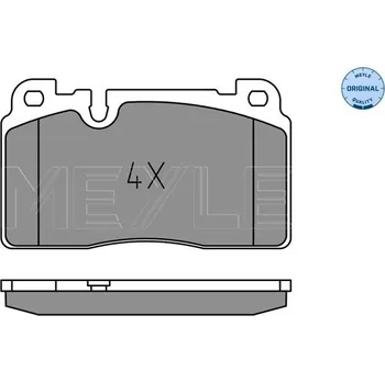Brzdová destička Sada brzdových destiček, kotoučová brzda MEYLE 025 256 4317