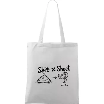 Anglický slovníček - Shit - Sheet - Taška bavlněná - 42 x 38 cm ( Bílá )