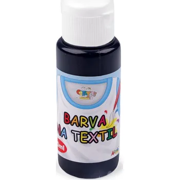 Speciální výtvarná barva Barva na textil 60 ml, střední, 7 černá