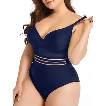 Dámské plavky PLAVKY JEDNODÍLNÉ POHODLNÉ PLUS SIZE DÁMSKÉ XL EU 44