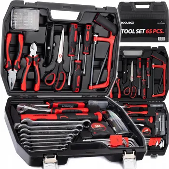 Sada nářadí Sada nářadí klíčů v kufříku, sada bitů, hlavic a Torxů, 65 dílů