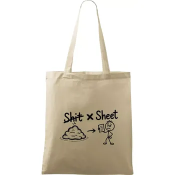 Nákupní taška Anglický slovníček - Shit - Sheet - Taška bavlněná - 42 x 38 cm ( Naturální )
