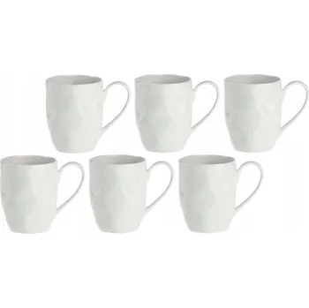 Sada 6 hrnků 350 ml bílých Lunia porcelán La Porcellana Bianca