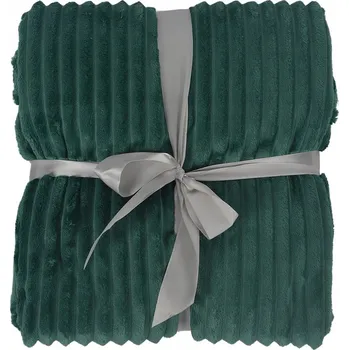 deka DEKA 150x200 TMAVĚ ZELENÁ MĚKKÁ TEPLÁ NA POHOVKU PLÉD PŘEHOZ