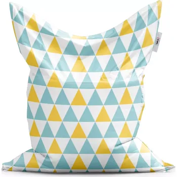 Sedací pytel Sablio Sedací vak Classic Dvoubarevné trojúhelníky - 150x100 cm