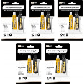 Průmyslové lepidlo 5x Dvousložkové epoxidové lepidlo, epoxidová pryskyřice, silné univerzální