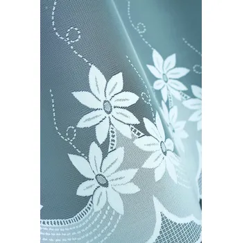 Záclona BÍLÁ ŽAKÁROVÁ METRÁŽOVÁ ZÁCLONA 30441 VÝŠKA 130CM