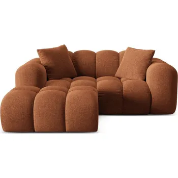 Pohovka Žinylková rohová pohovka v terakotové barvě (levý roh/s lenoškou) Treno – Cosmopolitan Design ID_1824128