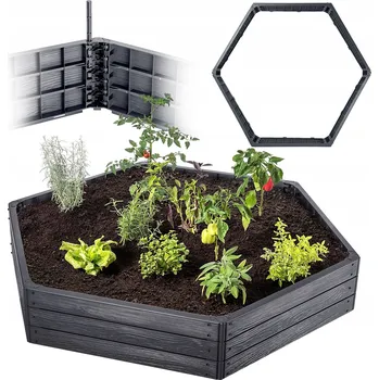 Květináč Květináč plast šedý Kadax 150 cm x 150 x 25 cm