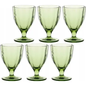 Sklenice Skleničky na bílé víno Rose Tulipani Amami zelené 300ml 6 ks