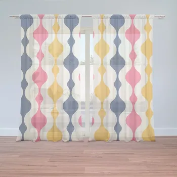 Záclona Sablio Záclony Barevné křivky: 2ks 150x250cm