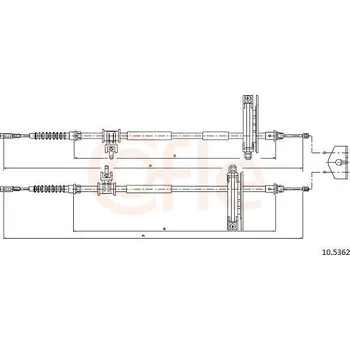 Autodíl Tažné lanko, parkovací brzda COFLE CFE10.5362