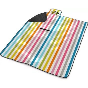 deka Sablio Plážová deka Barevné proužky: 200x140 cm