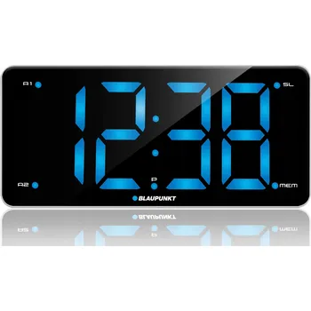 Hodiny Radiobudík Blaupunkt s pamětí na 10 FM stanic, bílý, napájení ze sítě i na baterie