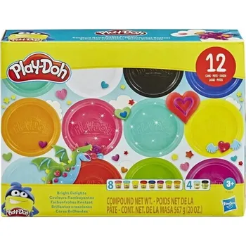 Modelovací hmota Play-Doh Modelína modelína 12 TUB MIX BROKAT GLITTER tuby náhradní F1989