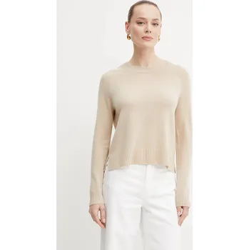 Dámský svetr Kašmírový svetr Weekend Max Mara dámský, béžová barva, lehký, 2515361021600 80X, vel. XL