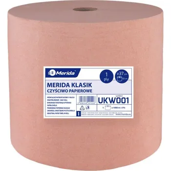 Papírový ubrousek UBROUSEK PAPÍROVÝ KLASIK BRZOWE, 1-VRSTVÉ, ŠÍŘKA 37 CM, DÉLKA 1000 M, PLASTIKOVÉ BALENÍ 1 KS UKA