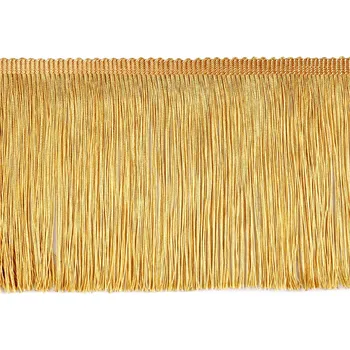 Třásně lesklé husté šíře 15,5 cm, barva 8 zlatá tmavá