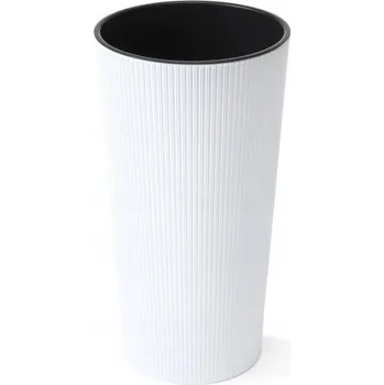 Květináč Květináč plast bílý Lamela 36,4 cm x 19,6 x 36,4 cm