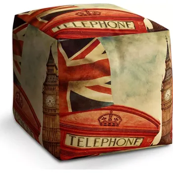 Taburet Sablio Taburet Cube Londýn 4: 40x40x40 cm