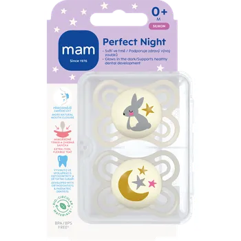 dudlíky mam dudlík Perfect night 0+m, béžová/šedá