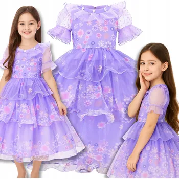 Karnevalový kostým KOSTÝM ISABELA ENCANTO PŘEVLEK ŠATY ISABELI KARNEVALOVÝ PLES 110 116 CM