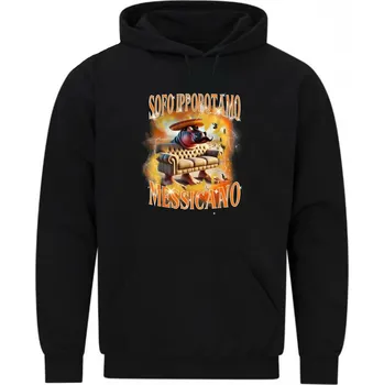 Pánská mikina Pánská mikina Italský Brainrot Sofo Ippopotamo Messicano (Velikost: 5XL, Barva: Černá)