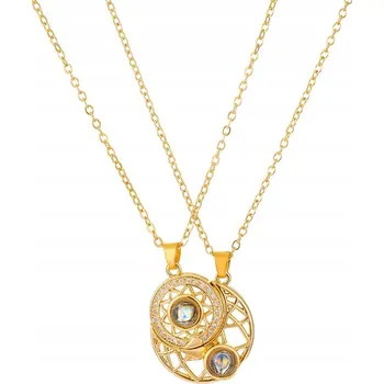 Náhrdelník Náhrdelník pro páry „Slunce a Měsíc” - magické vyznání lásky Zlatý